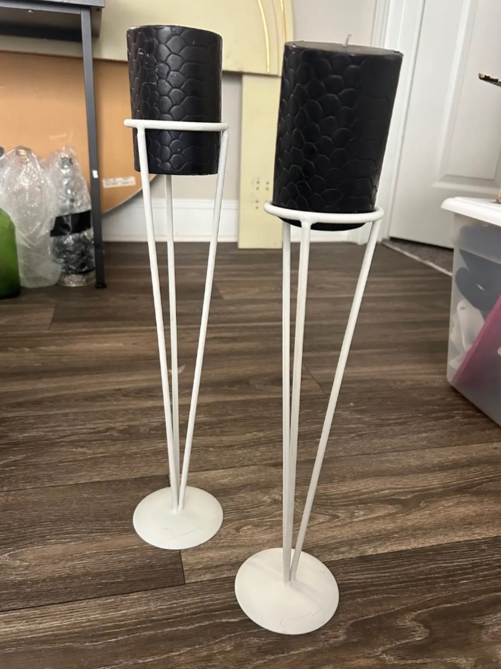 Mod 1960s candle holders